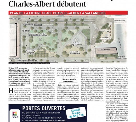 Démarrage des travaux de la place Charles-Albert à Sallanches