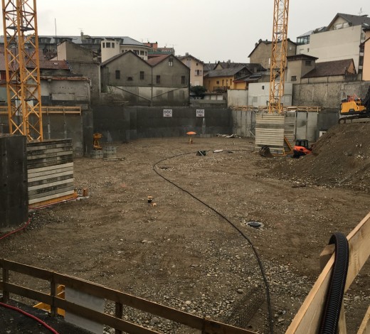 Fin des terrassements de COEUR LEMAN et CARRE CHABLAIS à THONON-LES-BAINS