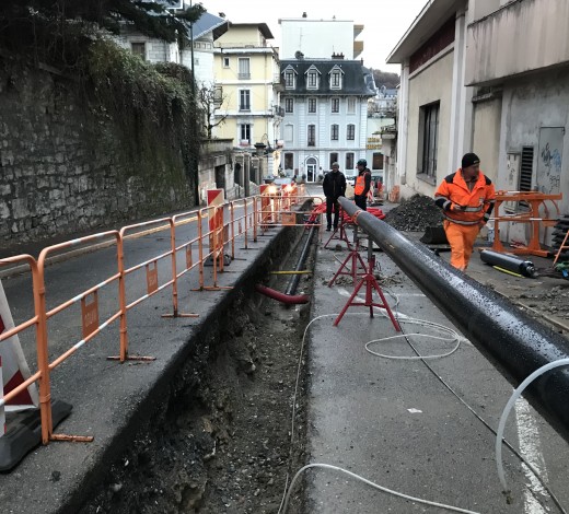 Aix-Les-Bains - Dévoiement du réseau d'eau thermale