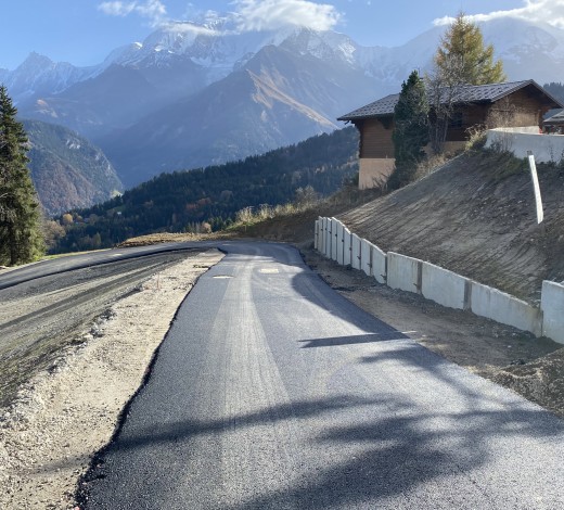 St Gervais - Livraison de la voirie d'accès - Coté Mont Blanc 