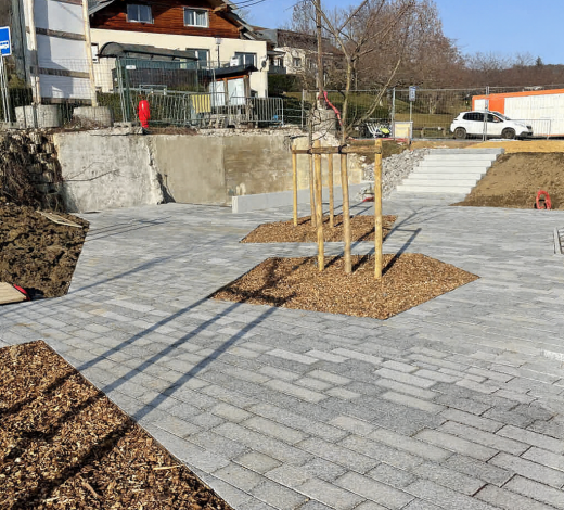 Aménagement qualitatif en cours pour la Mairie de Charvonnex