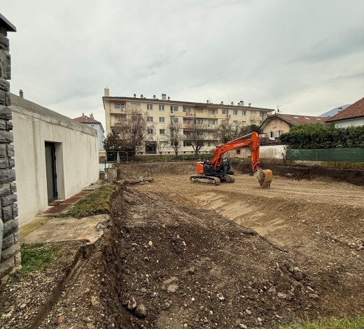 Démarrage du terrassement de l'Etoile à Annecy 